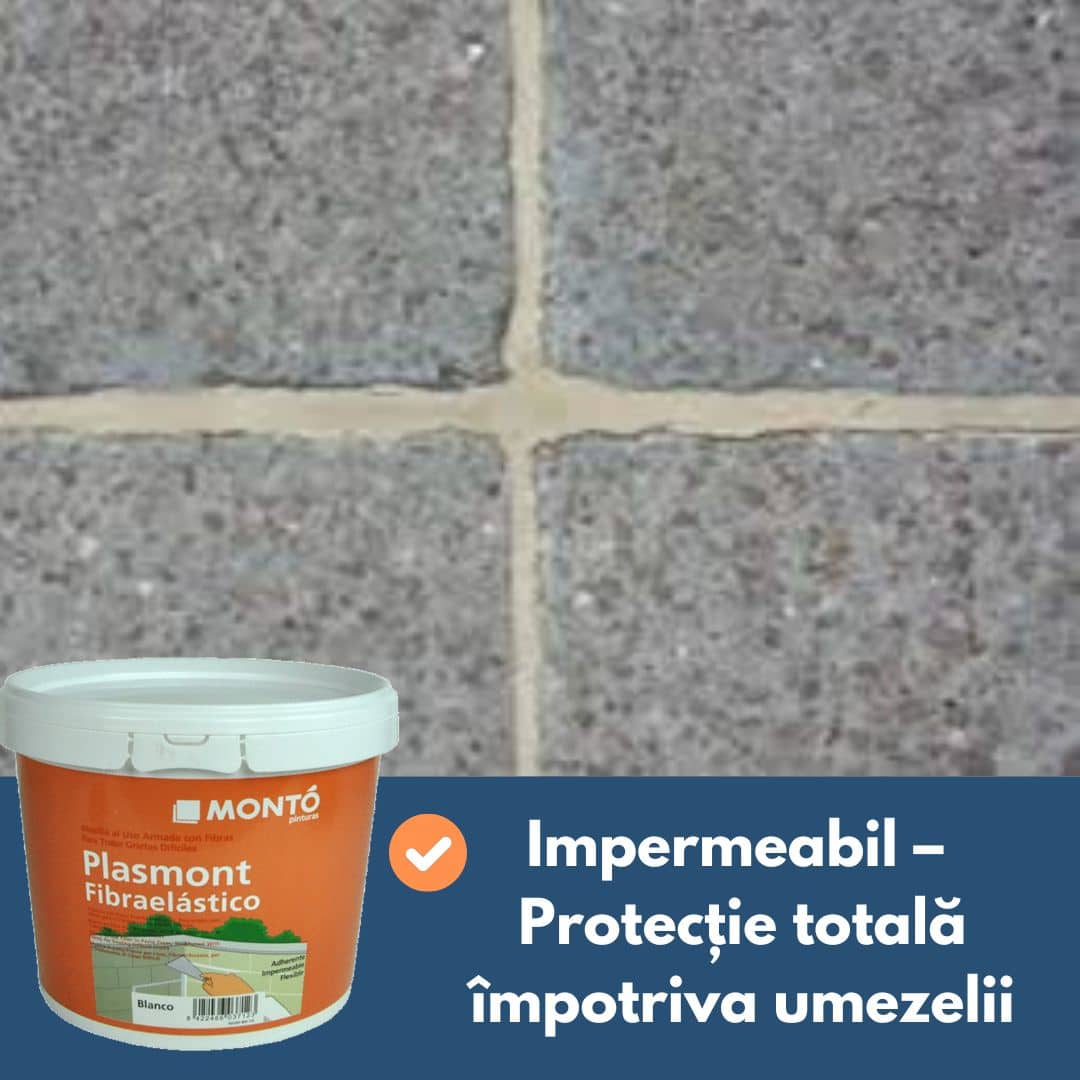 KIT Elastic pentru Reparații Crăpături Beton, Tencuială, Lemn și Plastic – cu Fibră de Sticlă | Monto 750ml