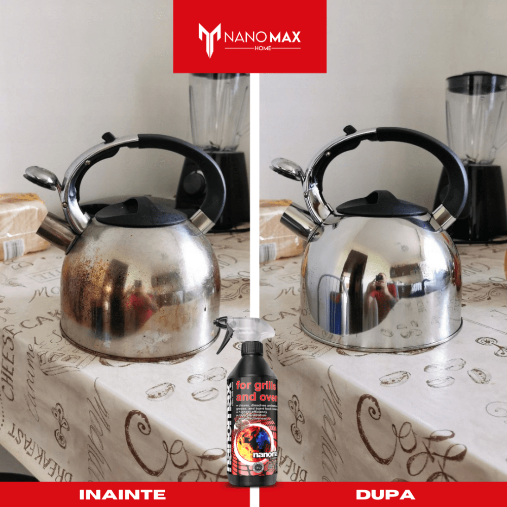 Detergent Funigine si Grasimi Aragaz, Solutie Profesionala pentru curatarea aragazelor, cuptoarelor, gratarelor petelor de ulei de pe pavaj si piatra, Nanomax