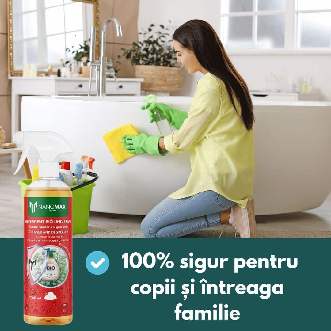 BIO Detergent Deep Dirt and Grease Cleaning for Stone, Concrete, Paving, Metal, Glass, Nanomax Surfaces, 1L