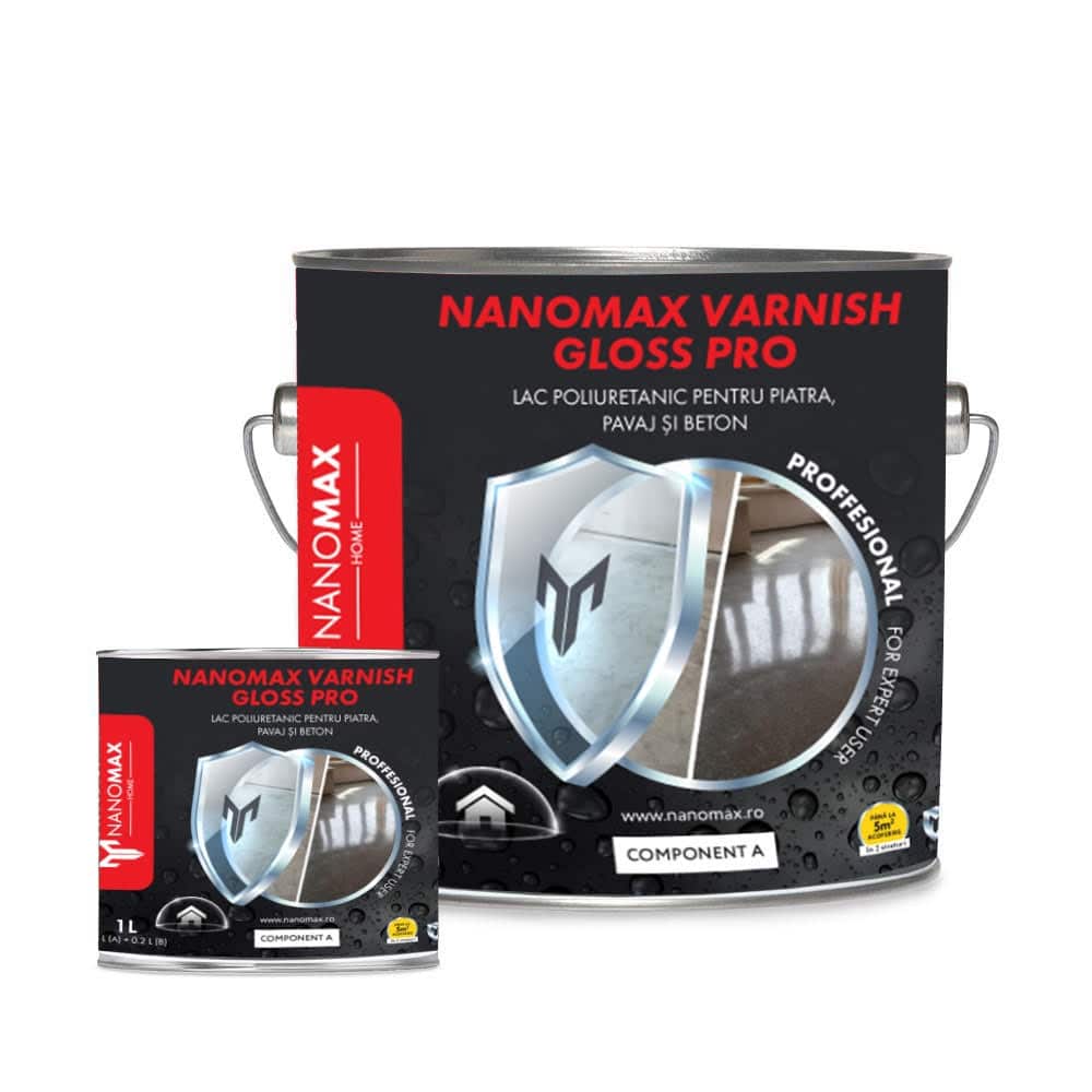 Polyurethane Concrete Lacquer, Glossy/Satin effect, Protection for stone, paving, NanoMax