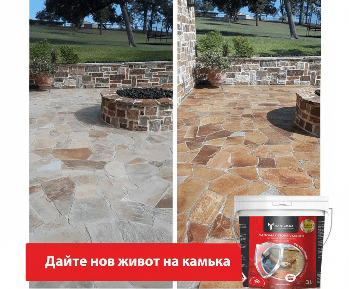 Лак за бетон и камък, матов ефект, водоустойчив, нанозащита, NANOMAX