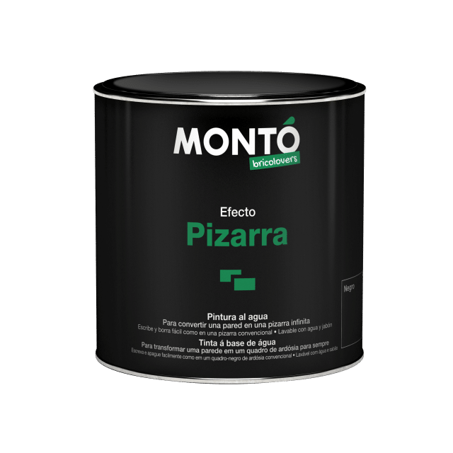 Decorative paint with Blackboard Effect, turns any wall into a blackboard on which you can write with chalk, Monto, 500ml