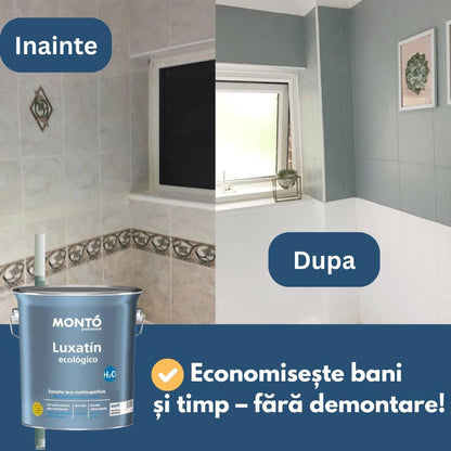 Monto Tile Paint 750ml – Ecological, Maximum Adhesion on Ceramics, Tiles, Metal, Plasterboard | Durability and Intense Color