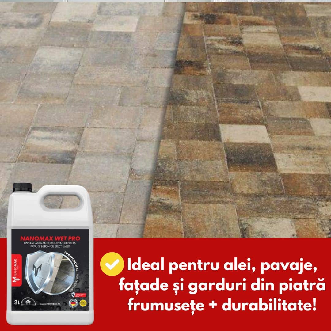 Impermeabilizant NanoMax Wet Pro 3L – Efect Umed și Protecție pentru Piatră Naturală și Beton