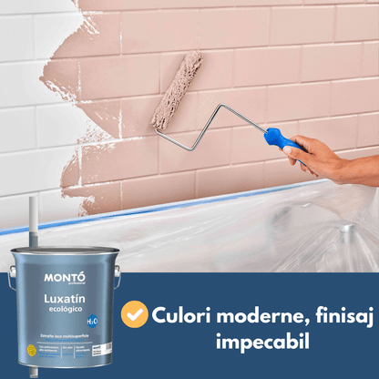 Monto Tile Paint 750ml – Ecological, Maximum Adhesion on Ceramics, Tiles, Metal, Plasterboard | Durability and Intense Color