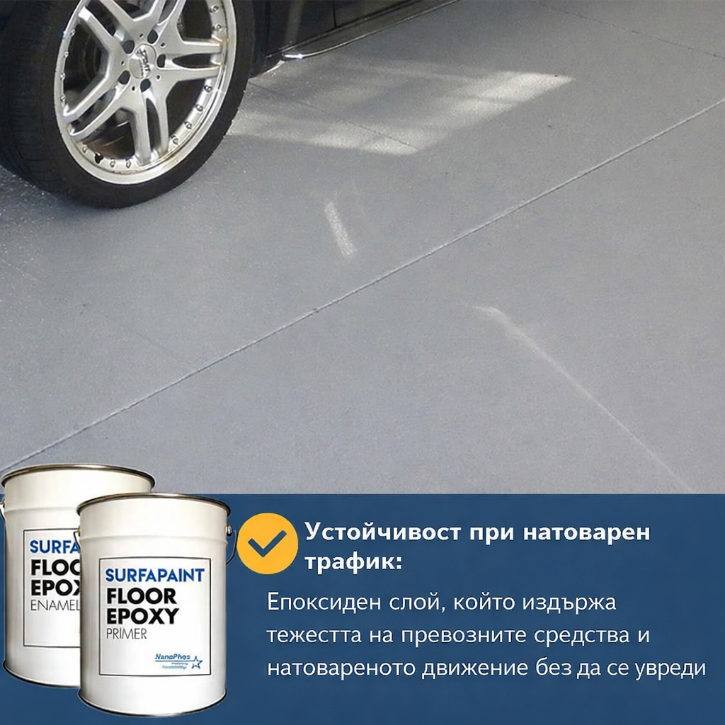 Kit Epoxidic Pardoseală Garaj Amorsă Vopsea KG Rezistență - Nanomax