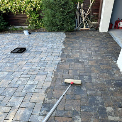 Лак за тротоарна настилка/бетон, ефект мокро, прозрачен, водоотблъскващ ефект, хидрофобна, UV и олеофобна защита, NanoMax