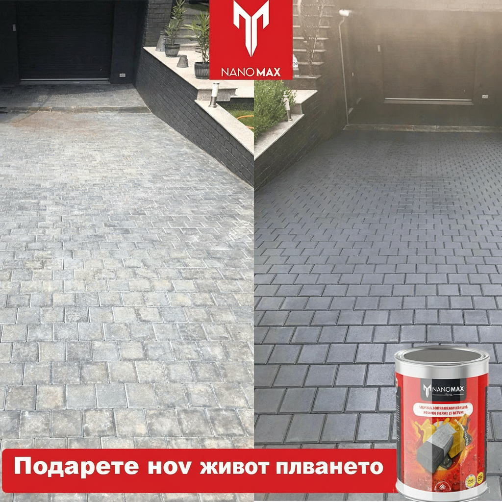 Vopsea pavaj gri Nanomax pentru beton, protecție UV, 1L sau 5L.