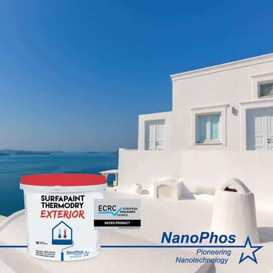 Vopsea termoizolantă albă Nanomax SurfaPaint ThermoDry, găleată 10L.