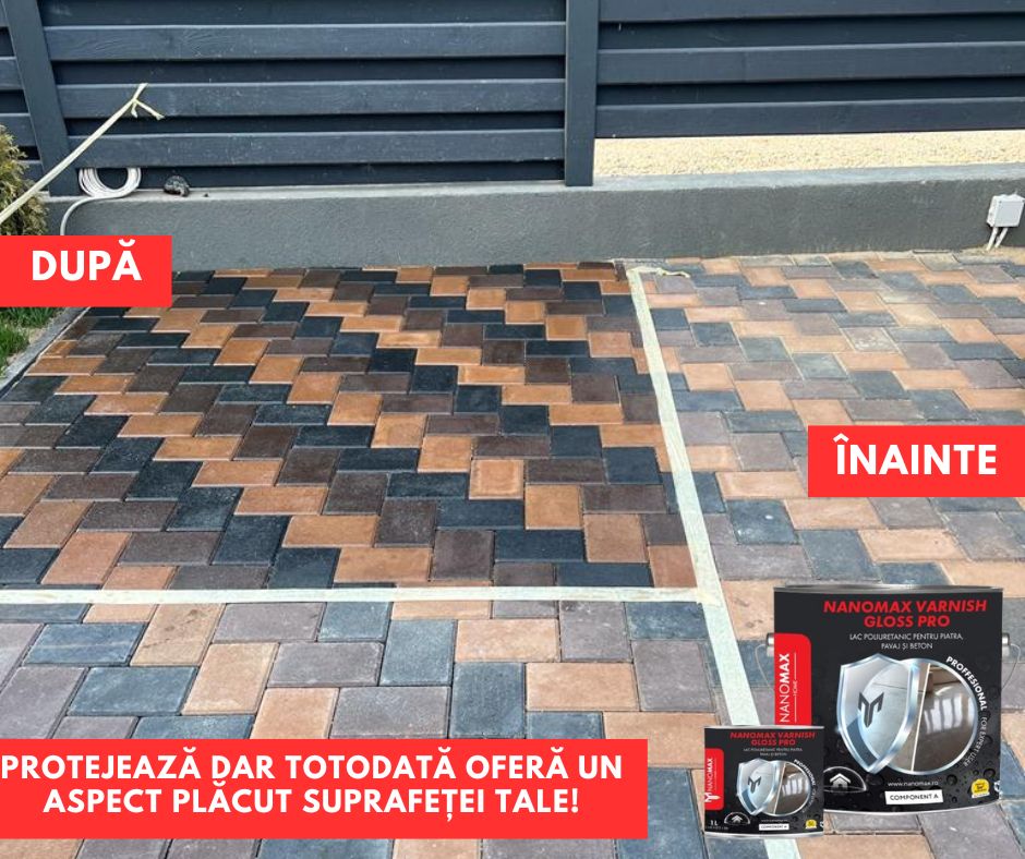 Polyurethane Concrete Lacquer, Glossy/Satin effect, Protection for stone, paving, NanoMax