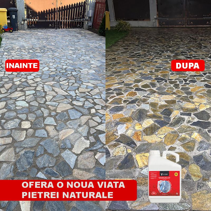 Soluție Efect Umed pentru Piatră Naturală, Granit și Travertin NanoMax 3L - Protecție Intensă și Luciu Durabil