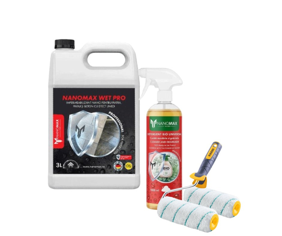 KIT PROTECTIE + Detergent Curățare  – Recondiționare Premium Efect Umed Intens, Protecție Lungă Durată + Trafalet, NanoMax