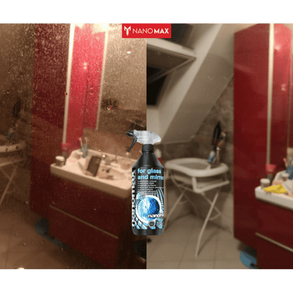 KIT UNIVERSAL DE CURĂȚENIE, Detergent Nano profesional pentru pardoseli universale din gresie, piatră 1L + Detergent profesional pentru geamuri si inox 1L