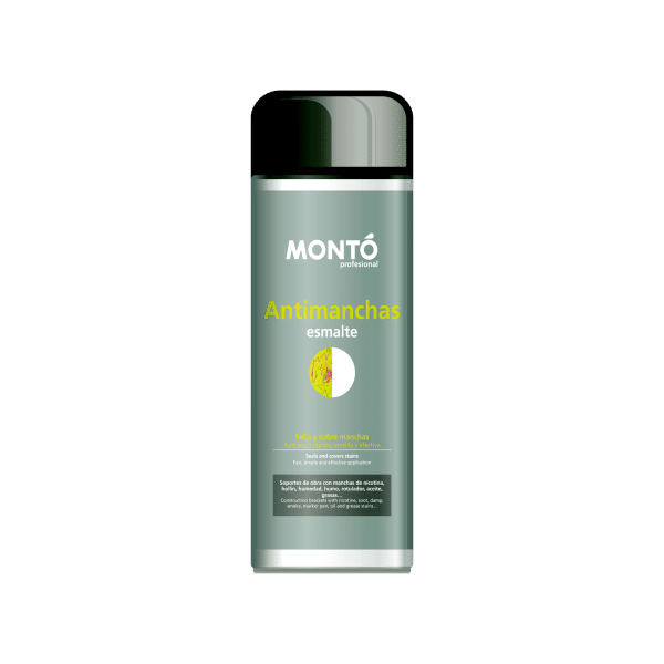 Спрей боя за покриване на съществуващи петна от никотин, масло, влага, доматен сос, вино, чай, кафе, Monto, 400 мл