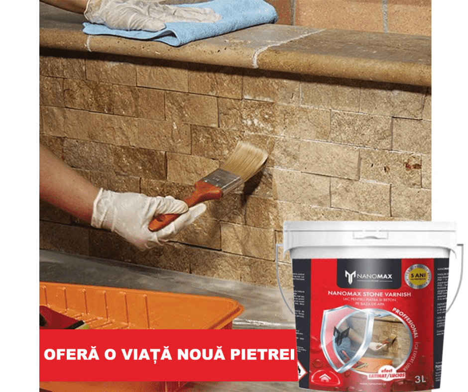 Stone / Concrete / Sandstone Lacquer, Nano Waterproofing, Glossy/Satin Effect, NANOMAX