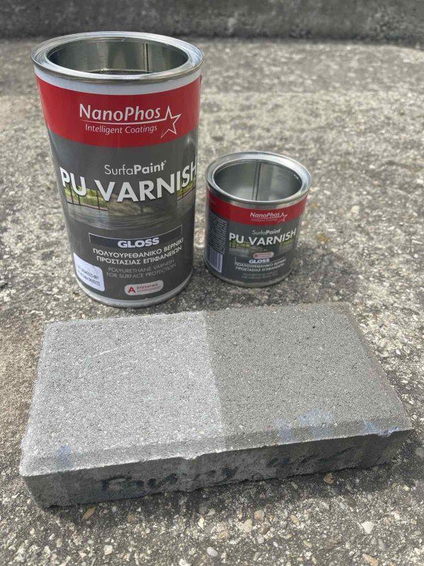 Polyurethane Concrete Lacquer, Glossy/Satin effect, Protection for stone, paving, NanoMax
