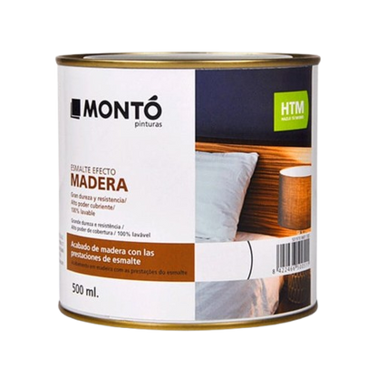 Universal Paint with Natural Wood Effect – For Wood, Plastic and Metal, Monto, 500ml