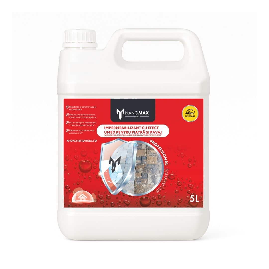 Wet Effect Solution for Natural Stone, Granite and Travertine NanoMax 3L - Intense Protection and Long Lasting Gloss